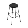 Holland Bar Stool Co. 30" Stationary Bar Stool, Black Wrinkle, Graph Coal Seat