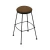Holland Bar Stool Co. 30" Stationary Bar Stool, Black Wrinkle, Rein Thatch Seat -Kitchen & Dining Furniture Sales Store Holland20Bar20Stool20Co 3030BW026