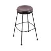 Holland Bar Stool Co. 30" Stationary Bar Stool, Black Wrinkle, Dark Cherry Maple Seat -Kitchen & Dining Furniture Sales Store Holland20Bar20Stool20Co 3030BWDCMpl