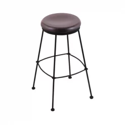 Kitchen & Dining Furniture Sales Store 29 Holland Bar Stool Co. 25" Stationary Counter Stool, Black Wrinkle, Dark Cherry Oak Seat
