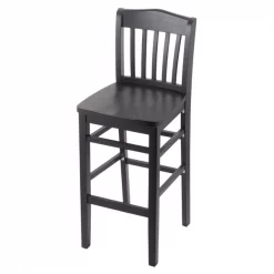 Holland Bar Stool Co. 25" Counter Stool, Black Finish, a Black Seat
