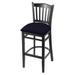Holland Bar Stool Co. 30" Bar Stool, Black Finish, Canter Twilight Seat