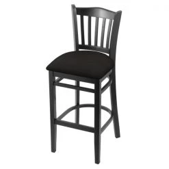 Holland Bar Stool Co. 30" Bar Stool, Black Finish, Canter Espresso Seat