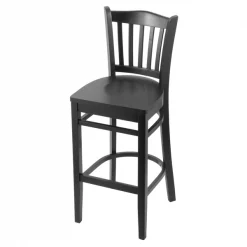 Holland Bar Stool Co. 30" Bar Stool, Black Finish, Black Seat