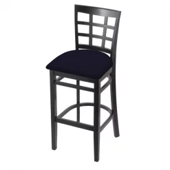 Holland Bar Stool Co. 25" Counter Stool, Black Finish, Canter Twilight Seat