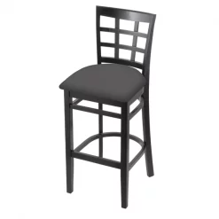 Holland Bar Stool Co. 25" Counter Stool, Black Finish, Canter Storm Seat