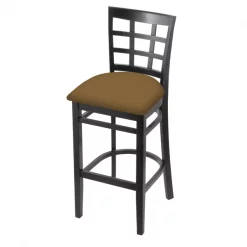 Holland Bar Stool Co. 30" Bar Stool, Black Finish, Canter Saddle Seat