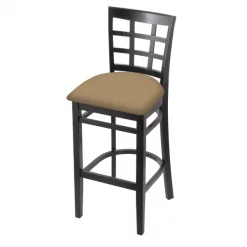 Holland Bar Stool Co. 25" Counter Stool, Black Finish, Canter Sand Seat