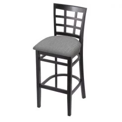 Holland Bar Stool Co. 30" Bar Stool, Black Finish, Graph Seat