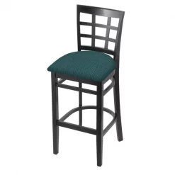 Holland Bar Stool Co. 30" Bar Stool, Black Finish, Graph Tidal Seat