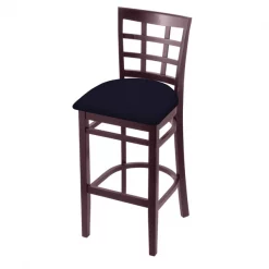Holland Bar Stool Co. 25" Counter Stool, Dark Cherry Finish, Canter Twilight Seat