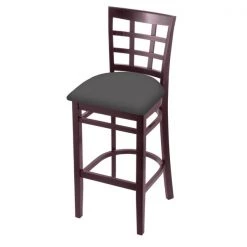 Holland Bar Stool Co. 30" Bar Stool, Dark Cherry Finish, Canter Storm Seat