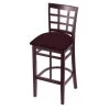 Holland Bar Stool Co. 30" Bar Stool, Dark Cherry Finish, Canter Bordeaux Seat -Kitchen & Dining Furniture Sales Store Holland20Bar20Stool20Co 3130DC005