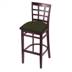 Holland Bar Stool Co. 25" Counter Stool, Dark Cherry Finish, Canter Pine Seat
