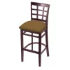 Holland Bar Stool Co. 25" Counter Stool, Dark Cherry Finish, Canter Saddle Seat