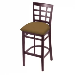 Holland Bar Stool Co. 25" Counter Stool, Dark Cherry Finish, Canter Saddle Seat
