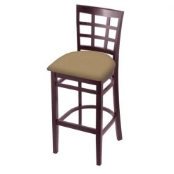 Holland Bar Stool Co. 30" Bar Stool, Dark Cherry Finish, Canter Sand Seat