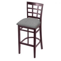 Holland Bar Stool Co. 30" Bar Stool, Dark Cherry Finish, Graph Seat
