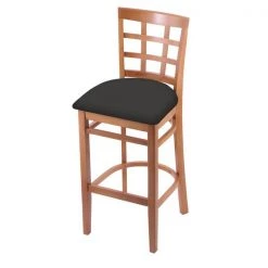 Holland Bar Stool Co. 30" Bar Stool, Medium Finish, Canter Iron Seat