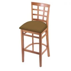 Holland Bar Stool Co. 30" Bar Stool, Medium Finish, Canter Saddle Seat