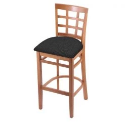 Holland Bar Stool Co. 30" Bar Stool, Medium Finish, Graph Coal Seat