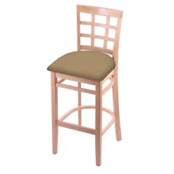 Holland Bar Stool Co. 25" Counter Stool, Natural Finish, Canter Sand Seat