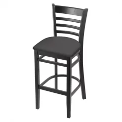 Holland Bar Stool Co. 30" Bar Stool, Black Finish, Canter Storm Seat