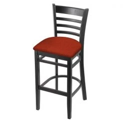 Holland Bar Stool Co. 30" Bar Stool, Black Finish, Graph Poppy Seat