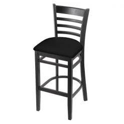 Holland Bar Stool Co. 30" Bar Stool, Black Finish, Black Vinyl Seat