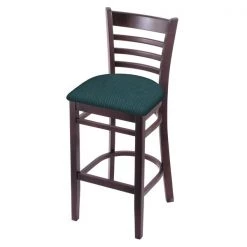 Holland Bar Stool Co. 30" Bar Stool, Dark Cherry Finish, Graph Tidal Seat