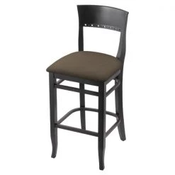 Holland Bar Stool Co. 30" Bar Stool, Black Finish, Canter Earth Seat