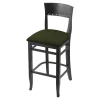 Holland Bar Stool Co. 25" Counter Stool, Black Finish, Canter Pine Seat