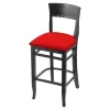 Holland Bar Stool Co. 25" Counter Stool, Black Finish, Canter Red Seat -Kitchen & Dining Furniture Sales Store Holland20Bar20Stool20Co 3160Blk011