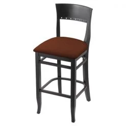 Holland Bar Stool Co. 25" Counter Stool, Black Finish, Rein Adobe Seat