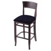 Holland Bar Stool Co. 25" Counter Stool, Dark Cherry Finish, Canter Twilight Seat
