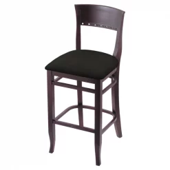 Holland Bar Stool Co. 25" Counter Stool, Dark Cherry Finish, Canter Espresso Seat