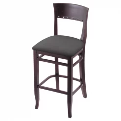 Holland Bar Stool Co. 25" Counter Stool, Dark Cherry Finish, Canter Storm Seat