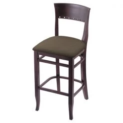 Holland Bar Stool Co. 25" Counter Stool, Dark Cherry Finish, Canter Earth Seat