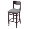 Holland Bar Stool Co. 25" Counter Stool, Dark Cherry Finish, Canter Grey Seat -Kitchen & Dining Furniture Sales Store Holland20Bar20Stool20Co 3160DC007