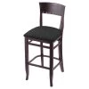 Holland Bar Stool Co. 25" Counter Stool, Dark Cherry Finish, Graph Coal Seat