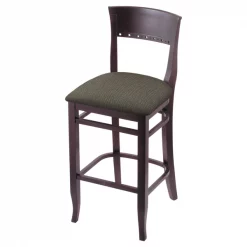 Holland Bar Stool Co. 25" Counter Stool, Dark Cherry Finish, Graph Chalice Seat