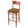 Holland Bar Stool Co. 25" Counter Stool, Medium Finish, Canter Saddle Seat