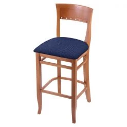 Holland Bar Stool Co. 25" Counter Stool, Medium Finish, Graph Anchor Seat