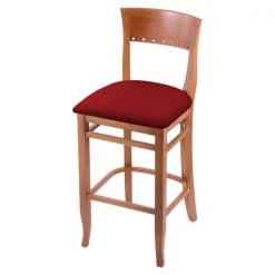 Holland Bar Stool Co. 30" Bar Stool, Medium Finish, Graph Ruby Seat