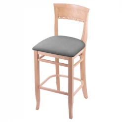 Holland Bar Stool Co. 25" Counter Stool, Natural Finish, Canter Grey Seat