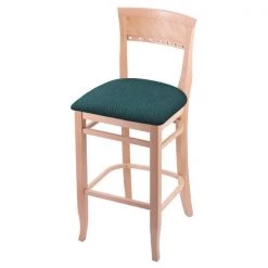 Holland Bar Stool Co. 30" Bar Stool, Natural Finish, Graph Tidal Seat