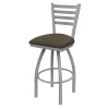 Holland Bar Stool Co. 30" Swivel Bar Stool, Nickel Finish, Canter Earth Seat