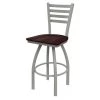 Holland Bar Stool Co. 30" Swivel Bar Stool, Nickel Finish, Dark Cherry Maple Seat -Kitchen & Dining Furniture Sales Store Holland20Bar20Stool20Co 410ANDCMpl