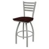 Holland Bar Stool Co. 30" Swivel Bar Stool, Nickel Finish, Dark Cherry Oak Seat -Kitchen & Dining Furniture Sales Store Holland20Bar20Stool20Co 410ANDCOak