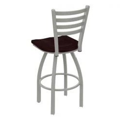 Holland Bar Stool Co. 30" Swivel Bar Stool, Nickel Finish, Dark Cherry Oak Seat -Kitchen & Dining Furniture Sales Store Holland20Bar20Stool20Co 410ANDCOak 2